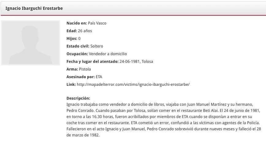 ConsuorF's tweet photo. #TalDiaComoHoy #ETA asesinó en #Tolosa a los jóvenes vendedores Ignacio y a los hermanos Juan Manuel y Pedro que falleció 9 meses después, los confundieron con policías.
Sólo condenaron como cómplice al policía municipal de Tolosa J.A. Rezola. Aún conociéndose sus asesinos. https://t.co/zTMo6YeISy