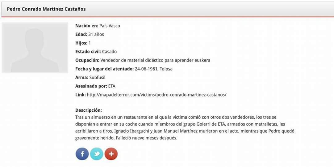 ConsuorF's tweet photo. #TalDiaComoHoy #ETA asesinó en #Tolosa a los jóvenes vendedores Ignacio y a los hermanos Juan Manuel y Pedro que falleció 9 meses después, los confundieron con policías.
Sólo condenaron como cómplice al policía municipal de Tolosa J.A. Rezola. Aún conociéndose sus asesinos. https://t.co/zTMo6YeISy
