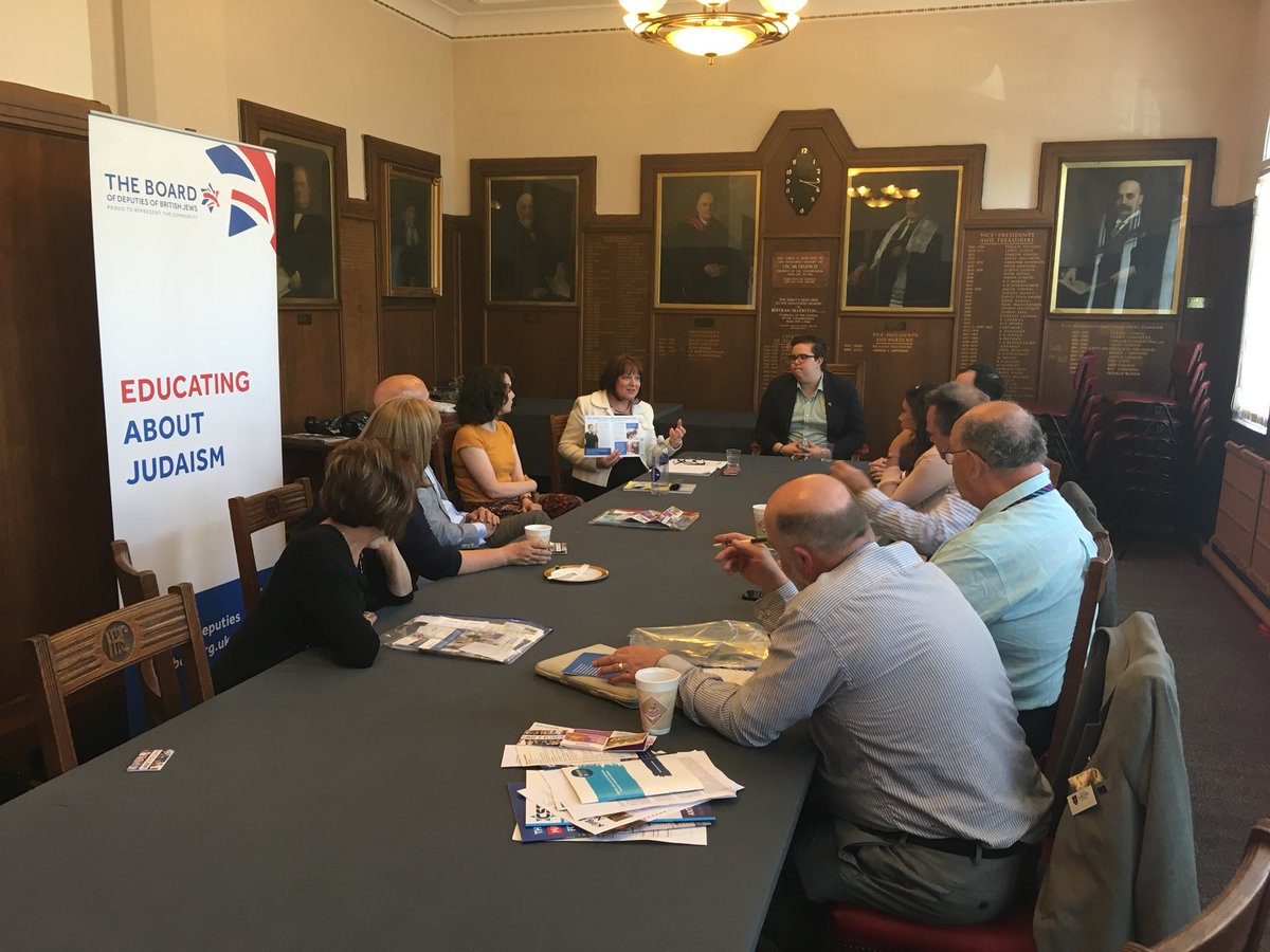 BoardofDeputies's tweet photo. Education Development Manager @SaraPerlmutter speaking about #education alongside @KingDavidBham’s @RabbiYJacobs & Eve Sacker from @DerbyCC SACRE, chaired by @JLC_uk’s @MikiVyse #JewishMidlands https://t.co/yfuqb0Pllh