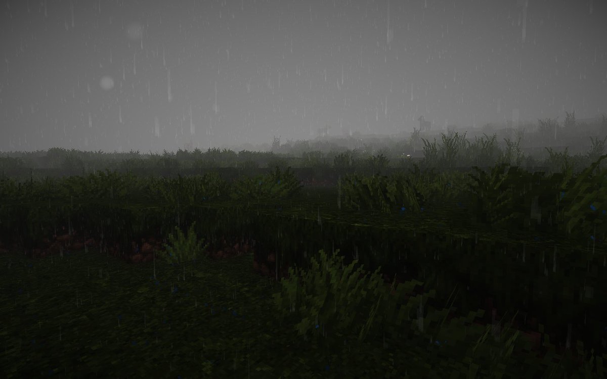 Triliton's tweet image. Ive changed ambience for rain. No more too light ground when raining. #Minecraft #Glsl #Myshaders It has been updated and re-uploaded to Mediafire download link.