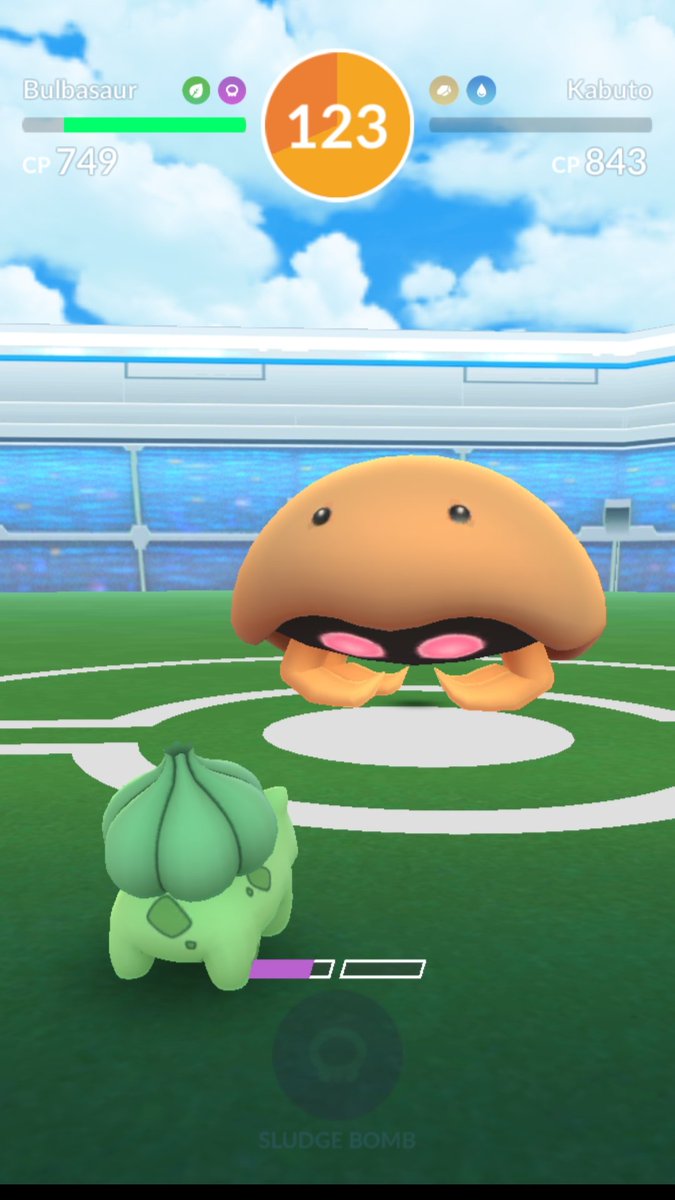 PokeNorge's tweet image. Been awhile, but å Kabuto  #funraid with just shiny bulbasaur #pokemongo