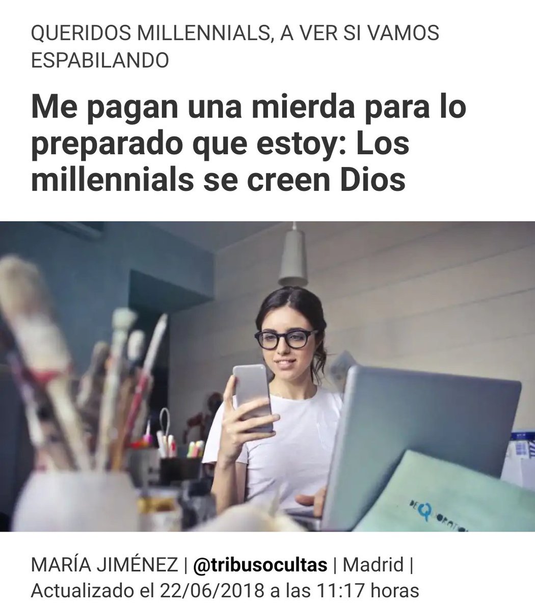 Me aburro, como buen millenial que soy, así que voy a comentar este precioso artículo de LaSecta.