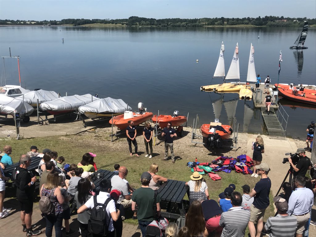 Cracking day out on the water at <a href="/DraycoteWaterSC/">Draycote Water SC</a> with <a href="/LandRoverSail/">LandRoverSailing</a> giving kids their first taste of sailing. What we lacked in wind was made up with ☀️ (and England 🏴󠁧󠁢󠁥󠁮󠁧󠁿 smashed it)