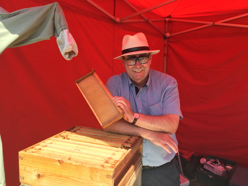 CountryCrestFS's tweet photo. Bren’s Bees are a huge attraction at Country Crest Farm Shop in Flavours of Fingal County Show. Brilliant local producer. #LocalIsLovely https://t.co/sPoBEC6hqw