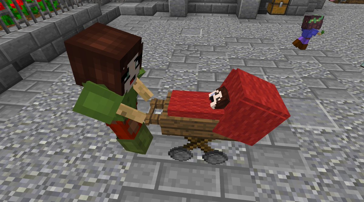 LordRazen's tweet photo. Two different baby buggies 
#minecraft #decoration #playerheads #customheads #baby #buggy https://t.co/qtaThJj5QA