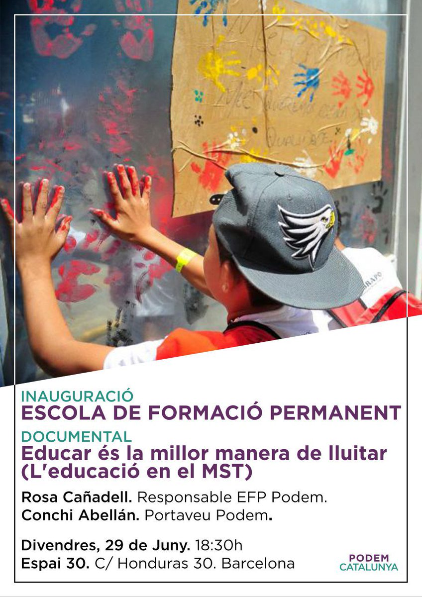RosaCanyadell's tweet photo. No solament ens cal recuperar drets laborals i socials, sinó que ens cal tambe guanyar la batalla ideològica. Per això l'Escola de Formació @podem_cat https://t.co/83hLp4dp7U