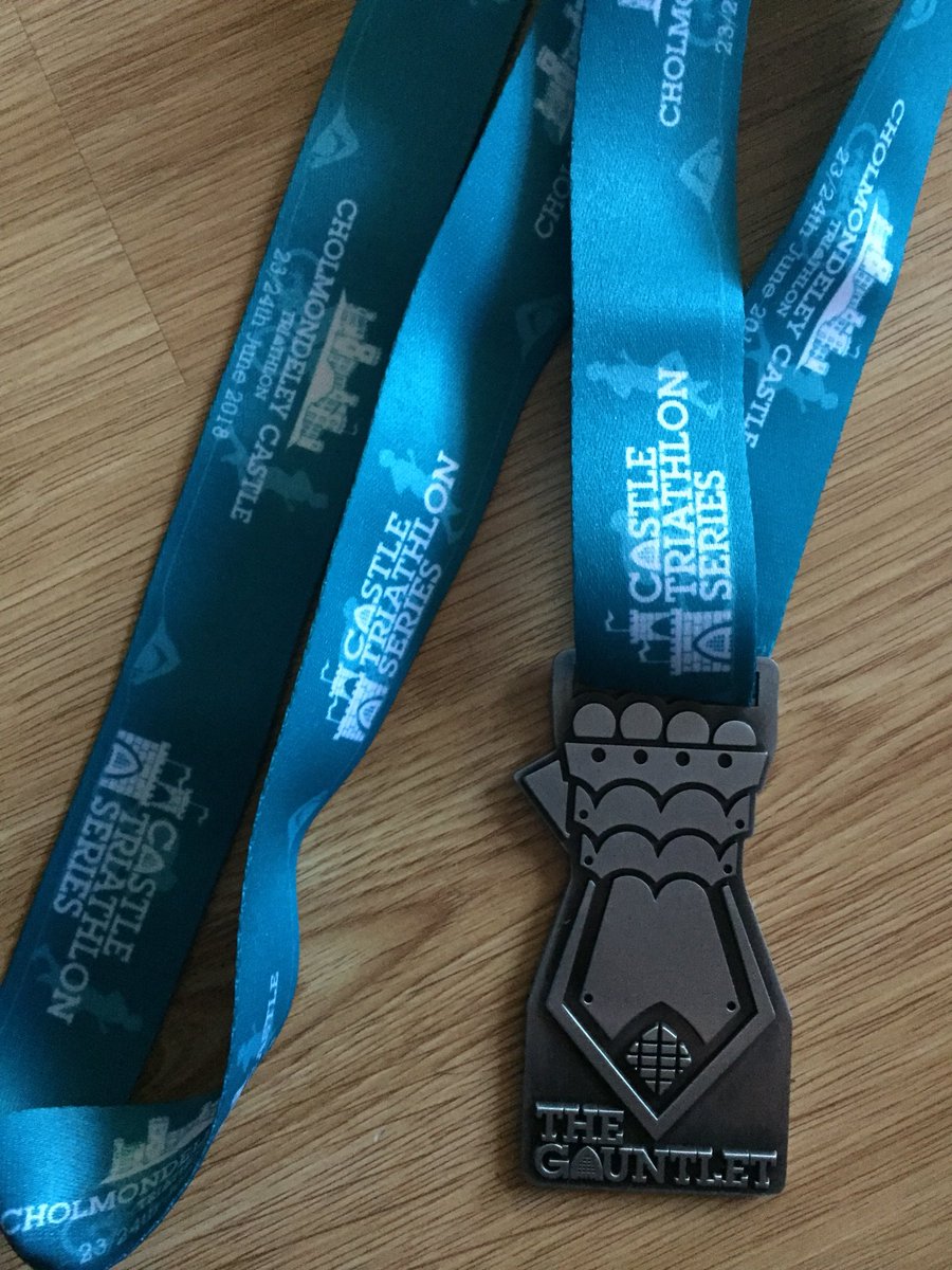 A well earned medal - love it sooo proud! Completed my first half ironman distance at cholmondeley castle @CastleTriathlon in 7 hours 11 mins. It was testing especially the run in the heat! Yey I did it!!