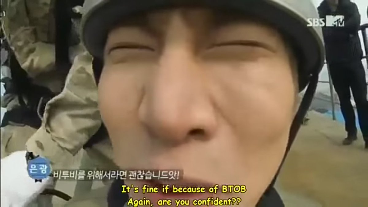 Trainer: Is't fine if you die doing this?Eunkwang: IT'S FINE IF BECAUSE OF BTOB!