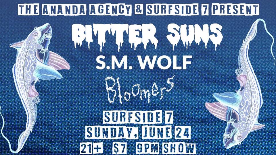 🚨TONIGHT!🚨 

Don’t miss @bittersunsband, <a href="/SMWolfMusic/">S.M. Wolf</a> (Indiana) &amp; Bloomers when they rock <a href="/surfsideseven/">Surfside 7</a> this evening, Sunday, 6/24/18! 

[21+ // 9pm // $7] 

To RSVP, or to find out more information, please visit the event page: facebook.com/events/1768649…