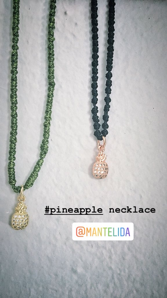 mantelida's tweet photo. New pineapple 🍍 necklaces!!!! #mantelida #handmade #jewelry #necklace #swarovski #summercollection #pineapple #justforthesummer https://t.co/WiURmixkzZ