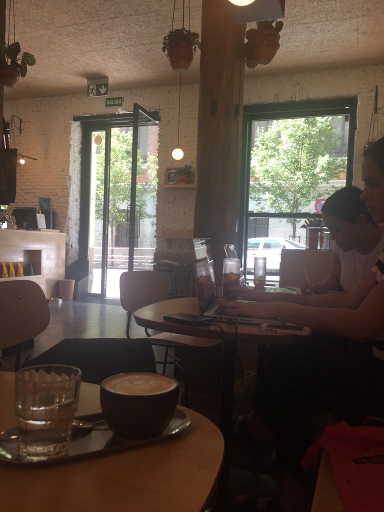 sallybibb's tweet photo. After 3 days research I’m declaring @MisionCafe the best coffee in Madrid! The people and vibe are wonderful too! Thanks for the recommendation @MonocleMag https://t.co/9j8c43yx0w