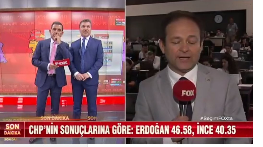 CHP  Genel Merkezi acıkladığı sonuclara göre Tayyip :%46 İnce: 40 .. AA verileri tamamen asparagas.. Yayalım durum iyi, sandıklar takibe devam