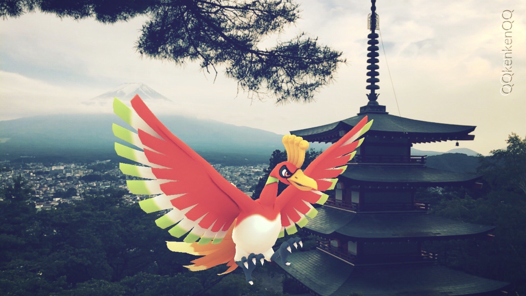 Kenken エンジュシティ 新倉山浅間公園 エンジュシティ ポケットモンスター金 Ecruteakcity スズのとう シロガネやま Mtsilver ホウオウ Hooh Pokemongo ポケモンgo ポケモンgo写真 ポケットモンスター ポケモン Pokemon Niantic