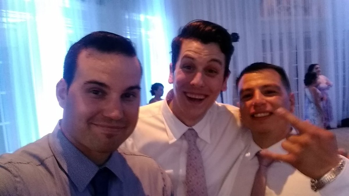 theCampingcook's tweet photo. @FJZAMORA707 got married last night! #zamorawedding18 was absolutely phenomenal. A truly great celebration of my two friends new marriage. Here's a great photo as Zach, myself, and the man of the evening Francisco. https://t.co/Mg1dhpVkX1