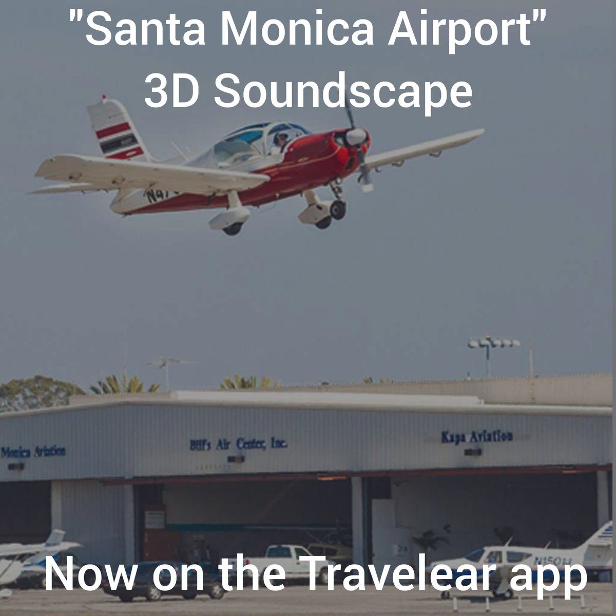 Travelear_'s tweet photo. New 3D Soundscape - "Santa Monica Airport" - now on the Travelear app! #SoundscapeSunday #3Daudio #travelear
https://t.co/RAMSbraFDC https://t.co/5svSL2dPxX