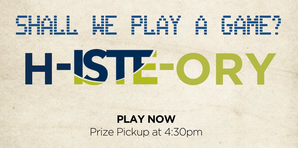 Let's play a game! The game starts now!  breakoutedu.com/iste

Test your history of ISTE knowledge and win special Breakout EDU prizes. #ISTE18