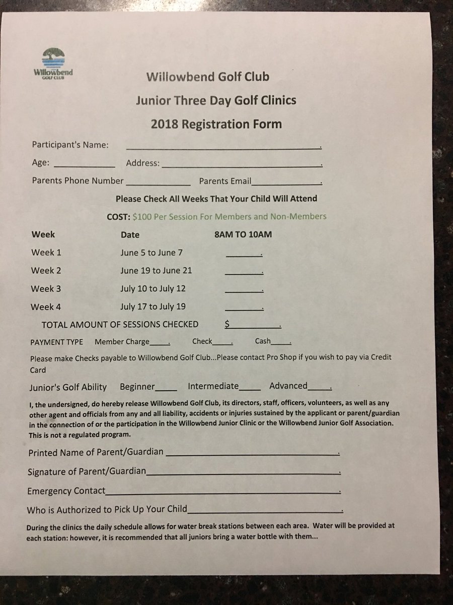 geneduncanjr's tweet photo. Willowbend offers junior golf three day clinics to junior golfers in the Wichita area in July.  Sign up now. https://t.co/dNjvlWexGO