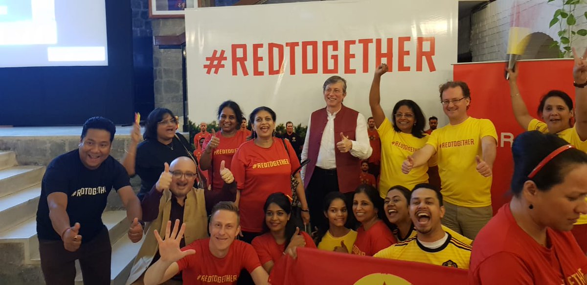 rajivbhalla's tweet photo. Team Belgium was a treat to watch yesterday and #BarcoProjector ensured that the audience at the Belgian Embassy enjoyed a stadium-like experience! @barco_india @BelgiuminIndia #FIFAWorldCup2018 #RedTogether https://t.co/Z2OBbZhzm9