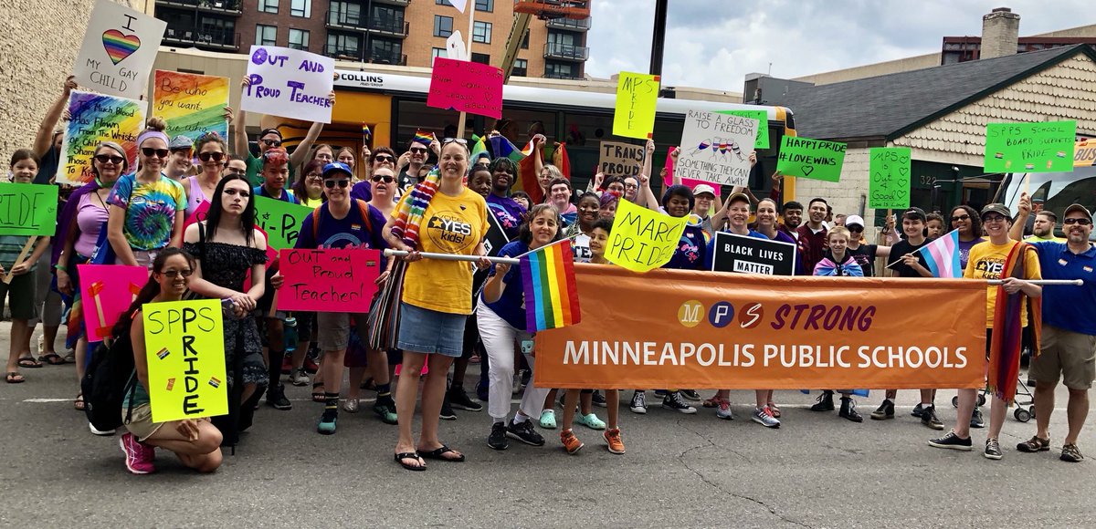 Getting ready to show our Pride for Minneapolis Public Schools!! (@MPS_News @Yes4MPLSKids) #LGBTQ #LGBTQstudents #TCpride