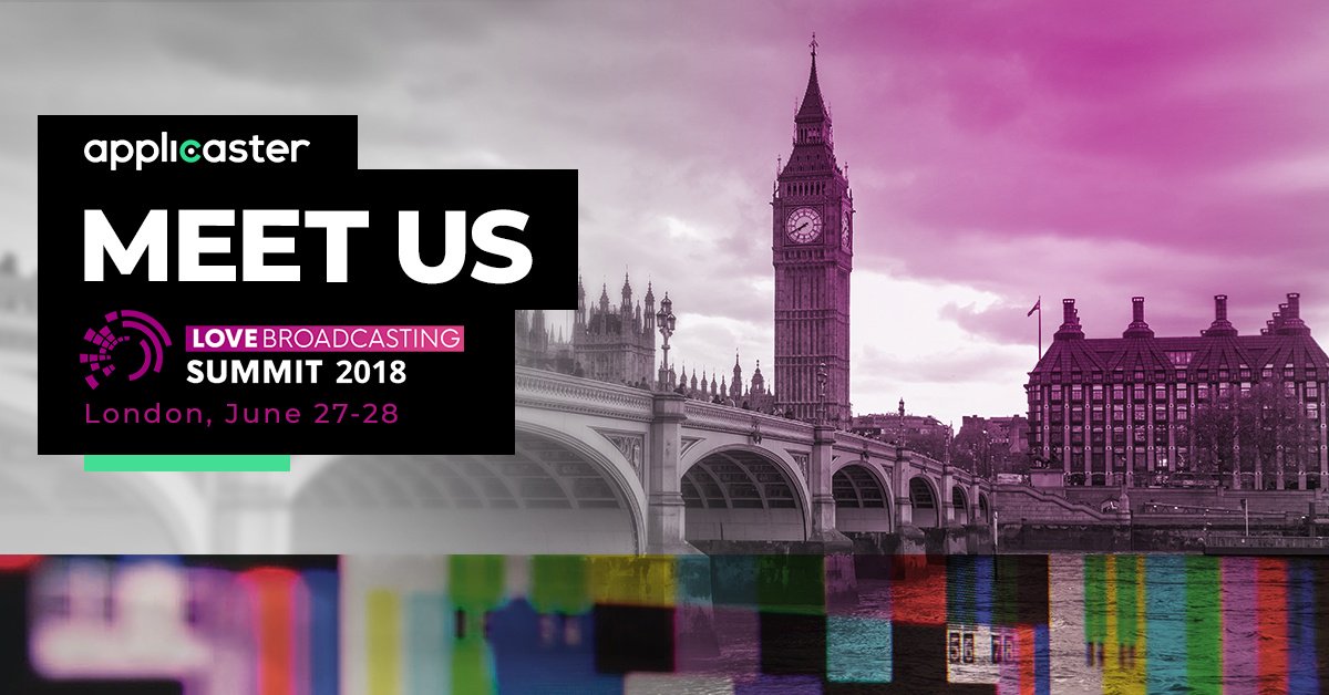 Applicaster's tweet photo. ❤️ your media apps? Then join #Applicaster at the @LOVE_Broadcast_ Summit in London, June 27-28! Talk to us about how a SaaS platform can help you keep up in a multi-platform, multi-device world 😍📺📲➡️https://t.co/dCbK9zJJru https://t.co/DIvmnyxCJM