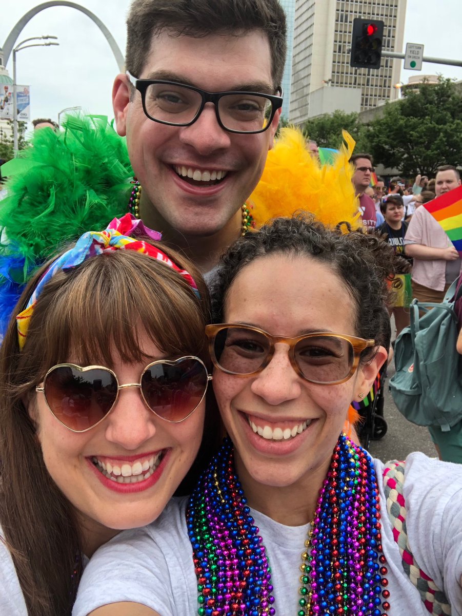TianaJoBerry's tweet image. ⁦@launchcode⁩ #CodeWithPride walking today! #RainbowRocket we’re going to need more beads! #STLpride