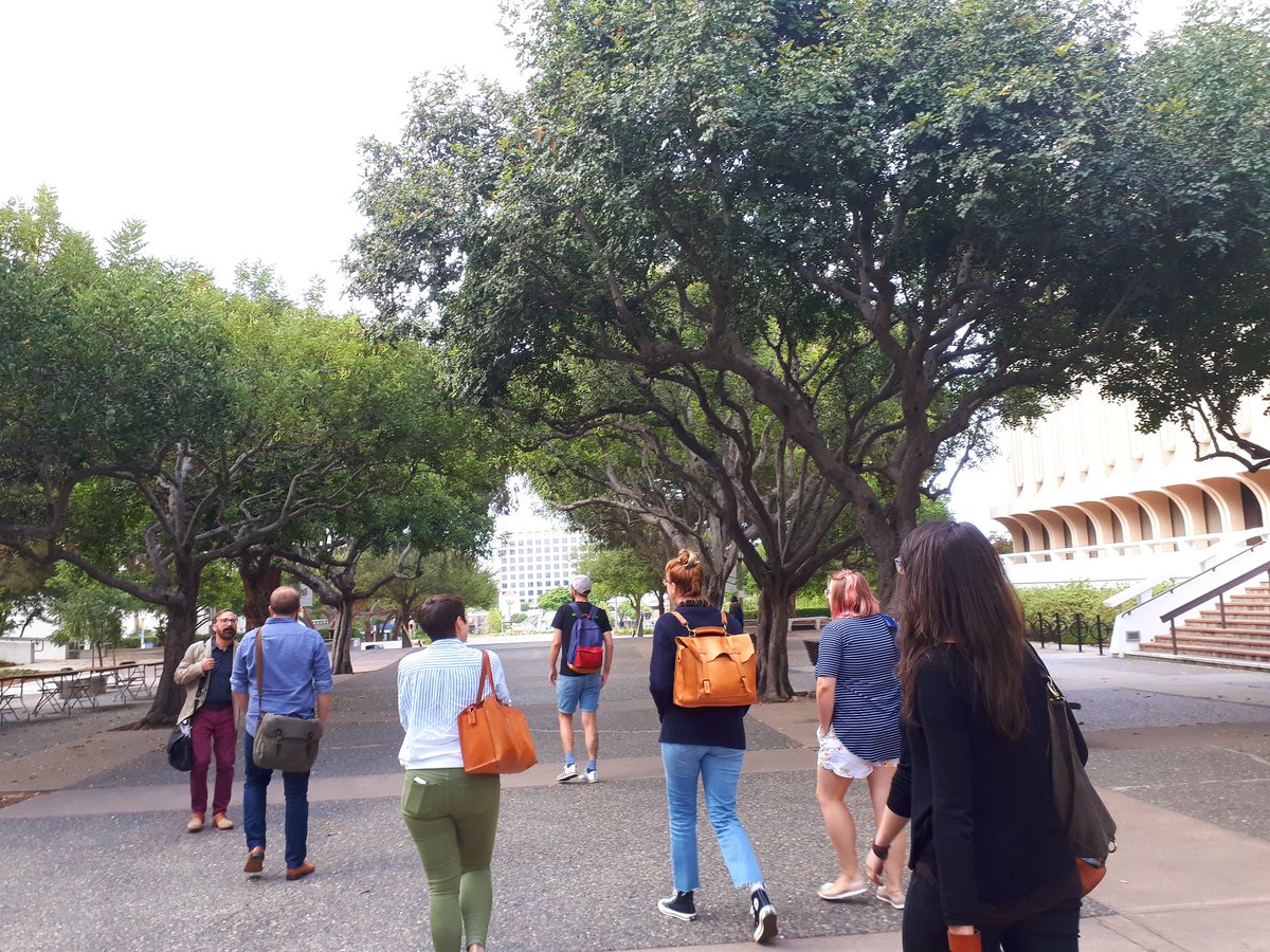 CiaraBRoche's tweet photo. Great campus tour by Bill Maurer last night @sociolegaltech #techlawsummer @UCIrvine.
Beautiful campus w obligatory #brutalist #architecture and #cctv. #campustours #surveillance https://t.co/27jtFy5fpY