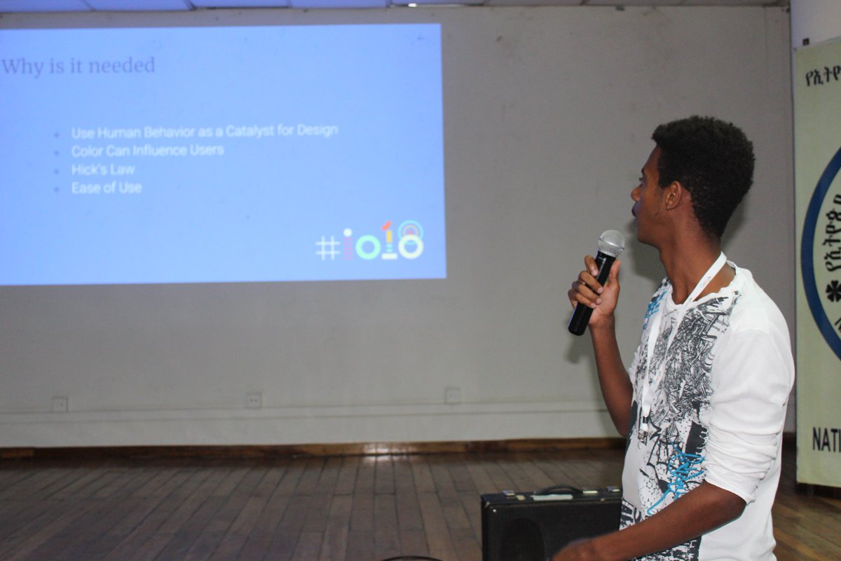 GDGAddis's tweet photo. A presentation by Hiskias Melke and Dagem Mekonnen on Material Design on the #ioextendedaddis 2018 festival . #DagemMekonnen @ioextended #ioextended @flutter #flutter @GDGAddis @USAIDEthiopia #USAIDEthiopia https://t.co/ykcZt3lgWt