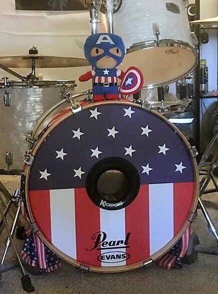 Pearl Drums on X: A nice custom bass drum head from CJ Jones do you  also port your resonant head in the center?  / X
