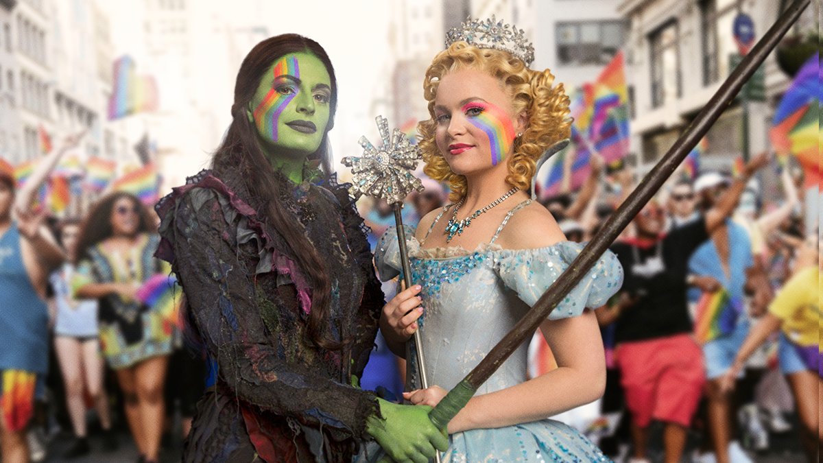 WICKED_Musical's tweet image. Defying Gravity. And defiantly different. Happy #Pride to all! #NYCPride2018 #Wicked