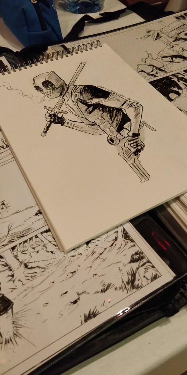 Barrykeegan's tweet photo. First Con @CelticCon18 for #thebogroad, amazing experience. Loved chatting to people coming to pick up the book, means so much 🙏🏻🙏🏻 #comics #comicbooks #comicart #comiccon #graphicnovel #makecomics #Ireland #deadpool  #deadpoolfanart #laois #portlaoise #portarlington https://t.co/Busa3WLsp9