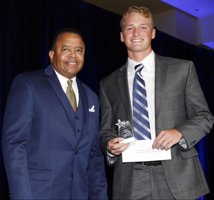 Ryan_Gendron_12's tweet photo. Blessed to have won the Tulsa World Athlete and Baseball Player of the Year. Couldn’t have done this without my coaches and teammates! Thank you to everyone who has supported me! https://t.co/PpwwDlAi7Z