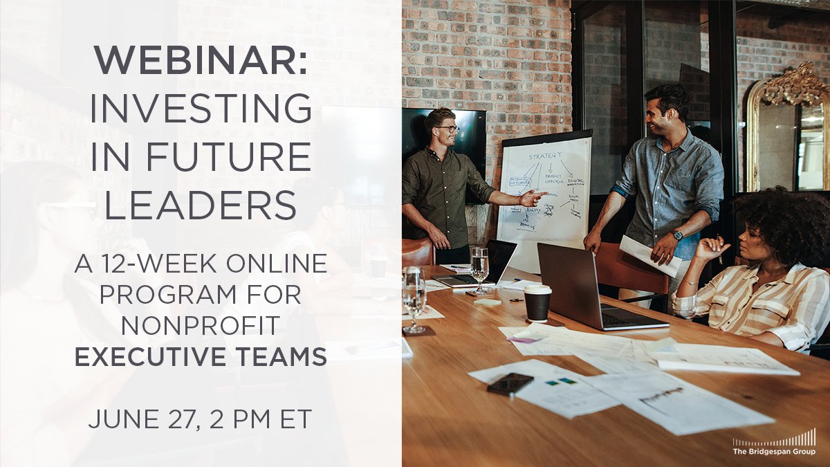 Questions about our #Leadership Accelerator program for #nonprofit executive teams? Sign up now for an informational webinar: bspan.org/2KagSjo Prepare the system you need for a strong organizational leadership pipeline
