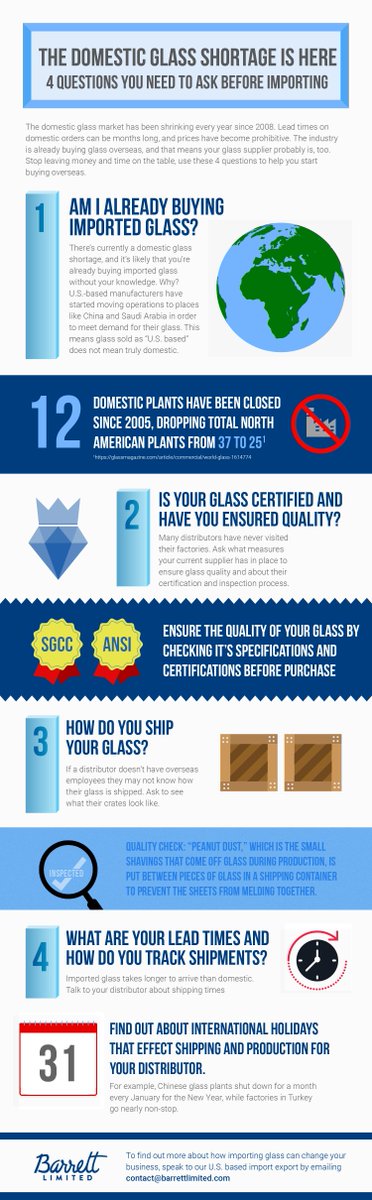 BarrettLimited's tweet photo. Quick tips for buying glass overseas 👍 https://t.co/QatyR5DWAq