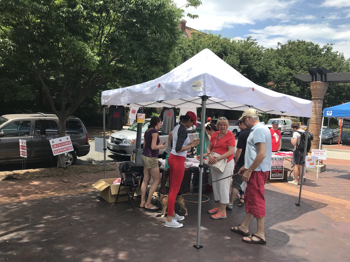 AT4DC's tweet photo. Great time at the #DCstatehood festival with @DC_Vote @LWVDC @JBurchDC @StudentsforDC @StandUp_FreeDC &amp; more! Through 5pm at Lamont Park! https://t.co/ywEHvREO95