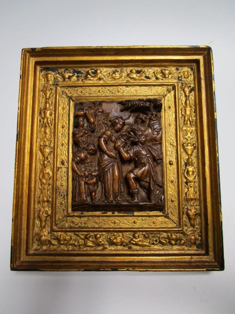 tVeilinghuis's tweet photo. Kavel 326:
Albasten bas-reliëf 'Eleazar et Rebecca' ( isaäk en rebekka ) in vergulde houten lijst, Mechelen, 16de eeuw, circa 18 x 14 cm, lijst 34,5 x 31 cm, ex collectie Pierre van Bastelaer Brussel. Tentoongesteld 1963 expositie Malines 4 Sicees Cite Archiepiscopale

#veiling https://t.co/TmtHncvygG