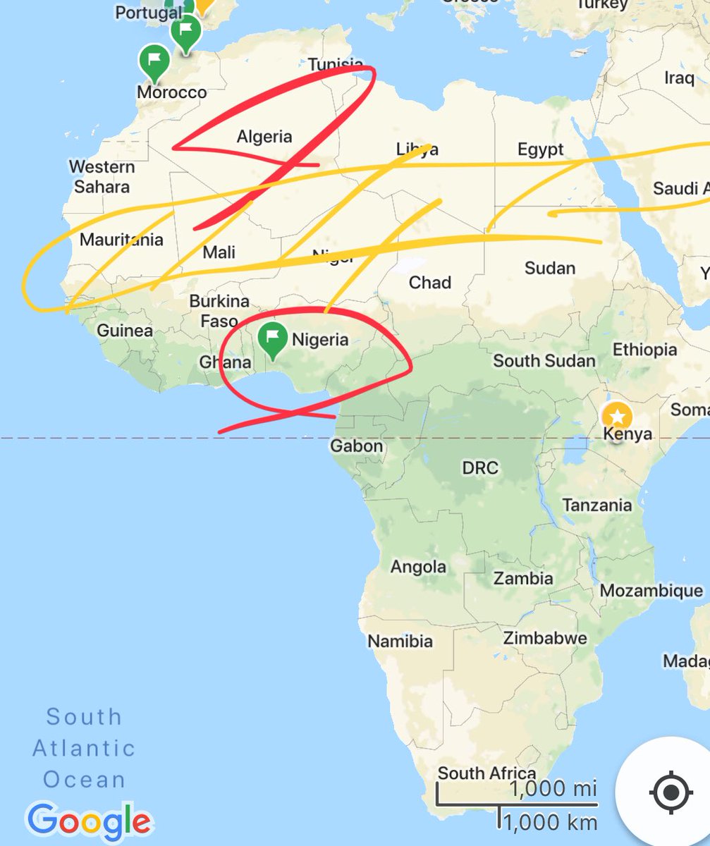 トミオ בטוויטר アルジェリアとナイジェリアって 見事にサハラ砂漠を挟んで向き合う感じなのな