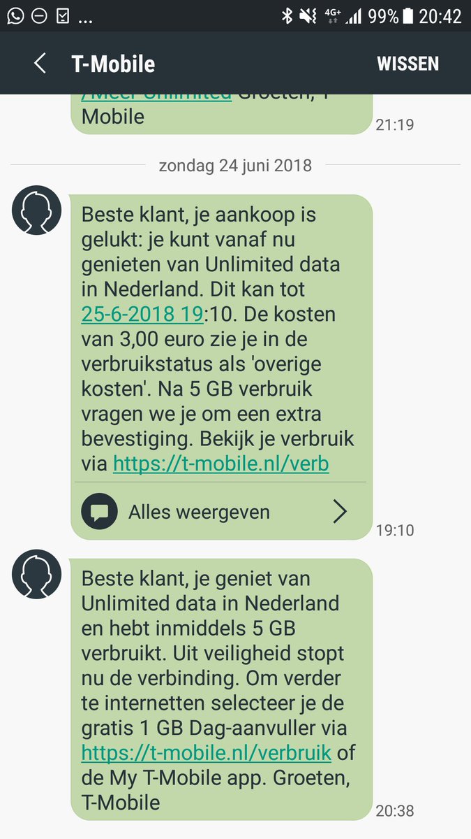 MarkJansen1989's tweet photo. @tmobile_webcare waarom blokkeren jullie mijn bundel als ik voor 3 euro een unlimited data koop? Dan is 5 gb niet unlimited toch? Oh en die bevestiging is er niet..... https://t.co/l7WGQjXEIH