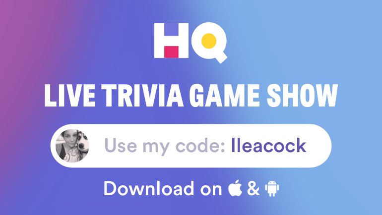 LLeacs14's tweet photo. I'm playing a game called @hqtrivia! You should play too. Use my code "lleacock" to sign up https://t.co/4R0fvcaa6J https://t.co/pty1Dofr5k