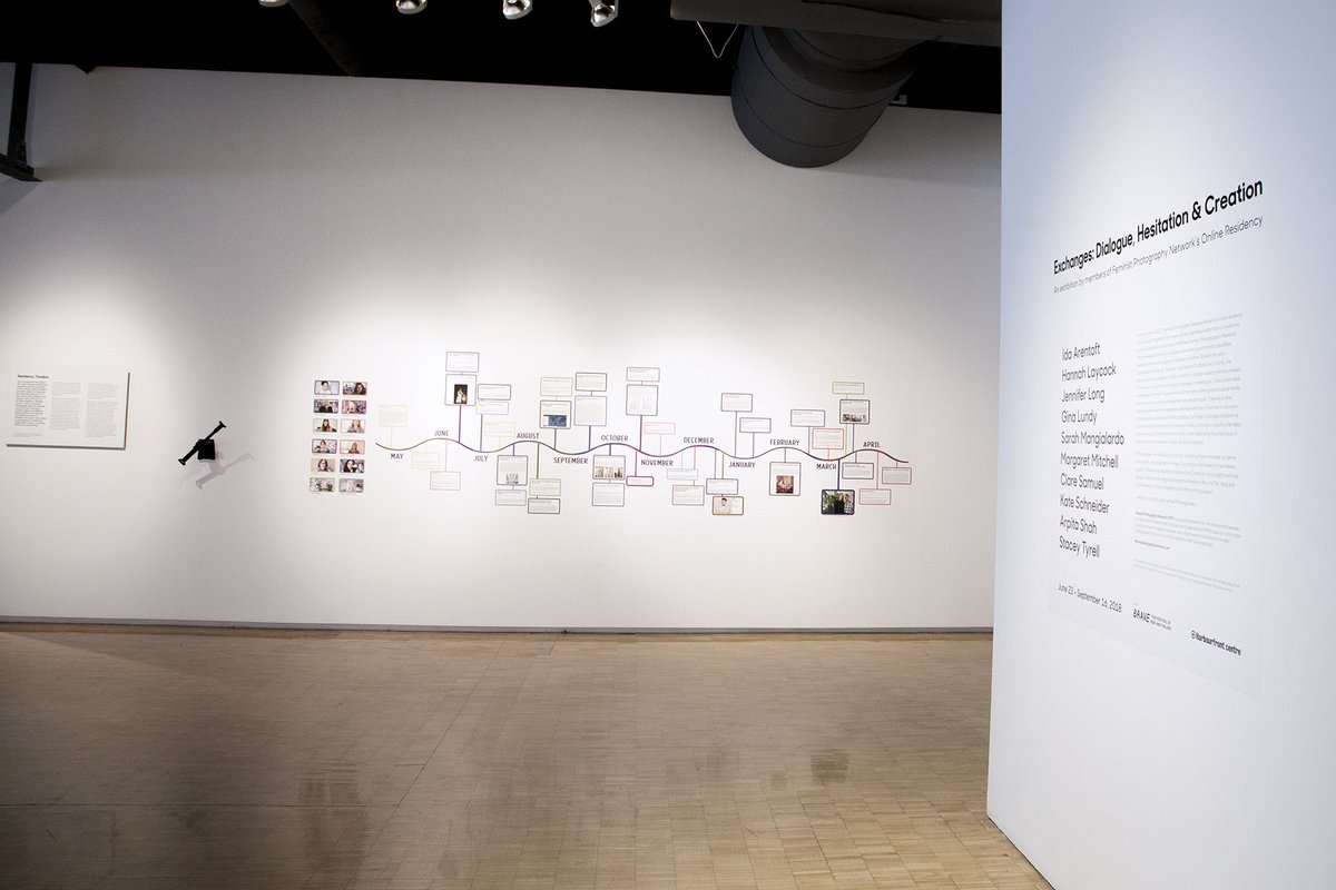 Gina_Lundy's tweet photo. A sneak preview of the install from our forthcoming group show this month in Toronto. Thanks gals :) Let's do this!  @HannahLaycock @ArpitaShah_ @margmitch @idaarentoft0302 @WildFiresPhoto @feministphotographynetwork
@HarbourfrontCentre
#BRAVEToronto 
#RiskAndFailure 
#BeBrave https://t.co/qcb2AA8l4I