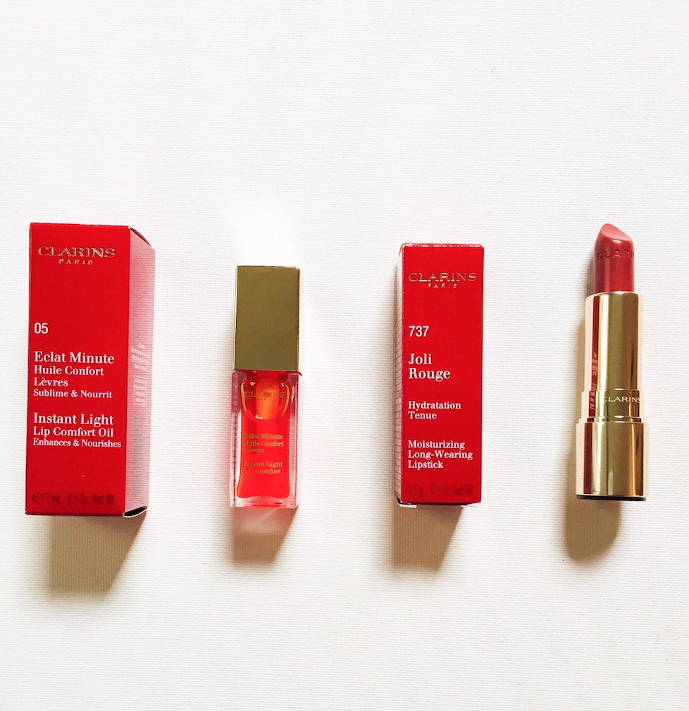 davelackie's tweet photo. I'm giving away Clarins Instant Light Comfort Oil in Tangerine + Joli Rouge Lipstick in Spicy Cinnamon! To enter, follow @davelackie &amp; RT https://t.co/QMbOAieZON