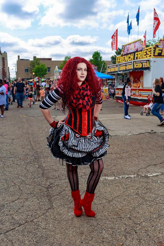 A few more from the @BarbertonCity #CherryBlossom Festival. #KnightStormPhotography #BarbertonOhio #BarbertonProud #Modeling #Photography #Carnival #Festival #GothicClown #FashionModel #Victorian #CanonCamera #Hometown