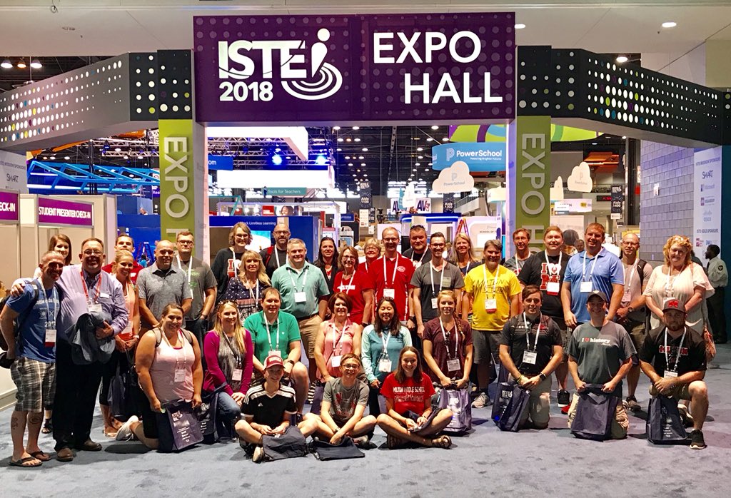 SchDistofMilton's tweet photo. Hey @SuperinTIMdent, Our flock of Red Hawks are ready to ROCK the Windy City At #ISTE18! #Opportunity #MiltonPride https://t.co/uP8yPYoetT