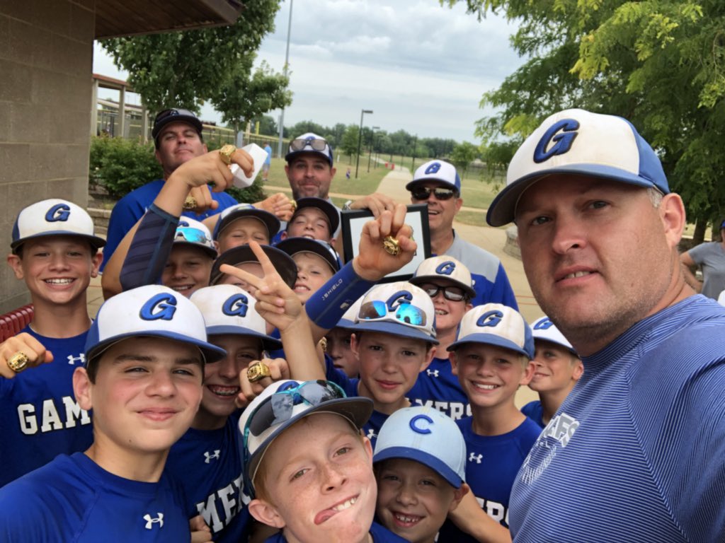 JakesturdySTL's tweet photo. @stlgamers 11U Blue with a strong weekend of baseball, winning the @GMBStl gold ring nationals. A great group of boys, playing hard all weekend. https://t.co/bUrHo8NdKA