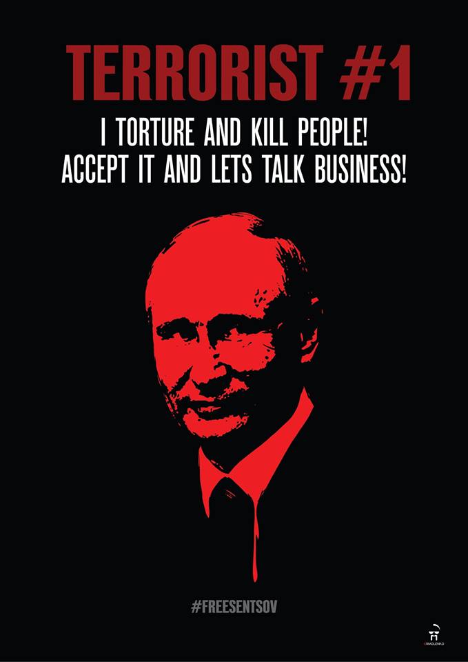 Fbeyeee's tweet image. Nová sada plakátů od Andrije Jermolenka #SaveOlegSentsov #FreeOlegSentsov