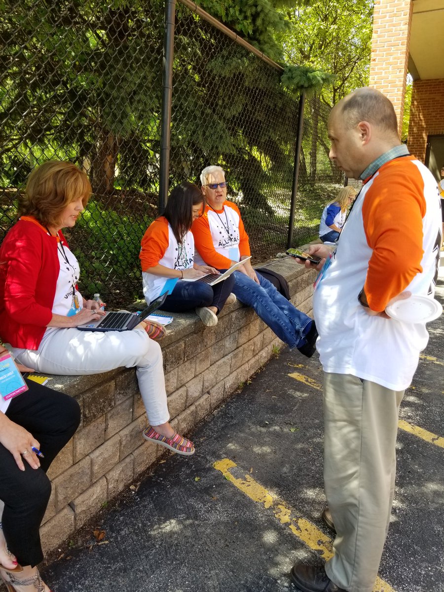 We listened @NatureCatShow and took our #pbsdi18 work group outside #TallyHo