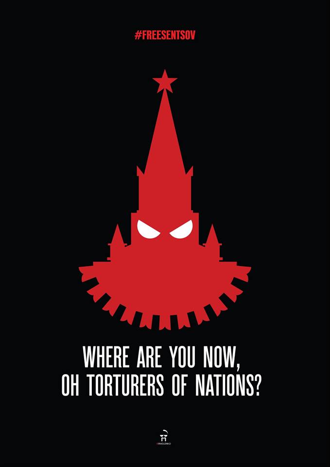 Fbeyeee's tweet image. Nová sada plakátů od Andrije Jermolenka #SaveOlegSentsov #FreeOlegSentsov