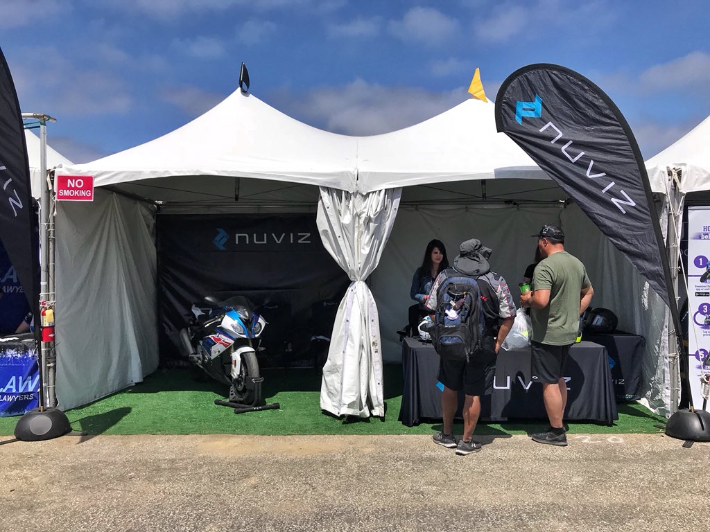 Last day of racing at Laguna Seca 🏁 Come visit us at the NUVIZ booth in the Marketplace! #WorldSBK #USWorldSBK #MotoAmerica #rideNUVIZ #LagunaSeca