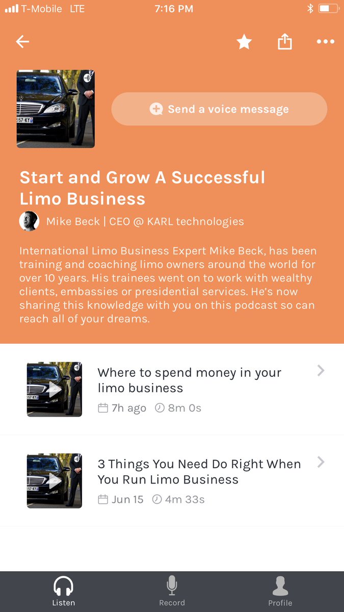 KARLTechnology's tweet photo. Unlock all of the secrets to running a successful #limo business! Listen to the: Start and Grow A Successful Limo 
Business #podcast now! https://t.co/a9BTw8Yrj0