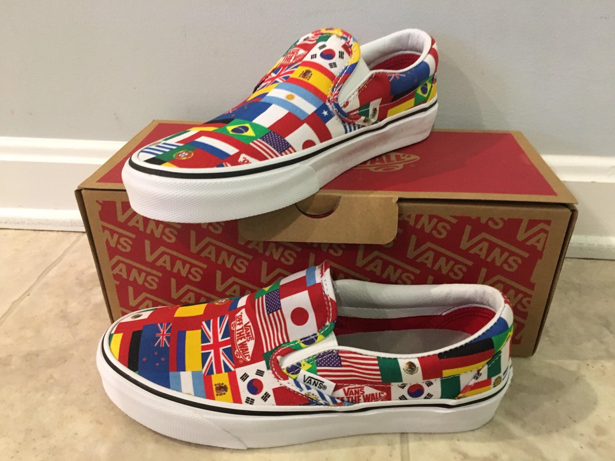 flag slip on vans