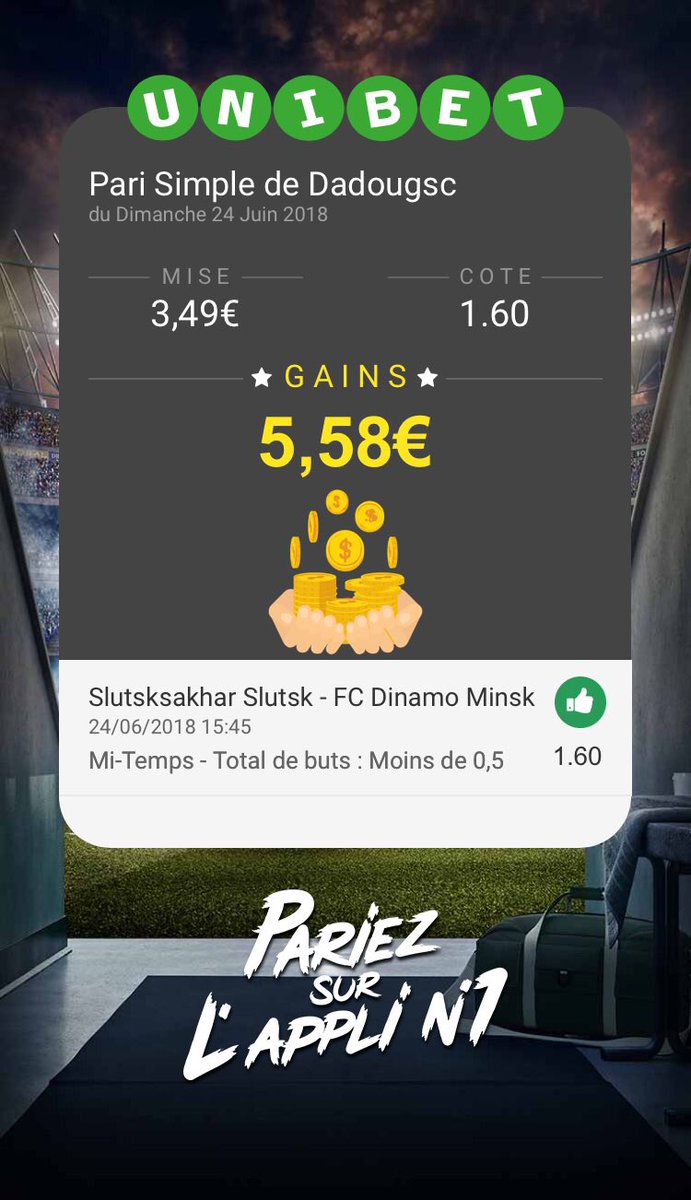 PronosTd's tweet image. Le deuxième qui passe en live 
Cote : 1.60 ✅✅